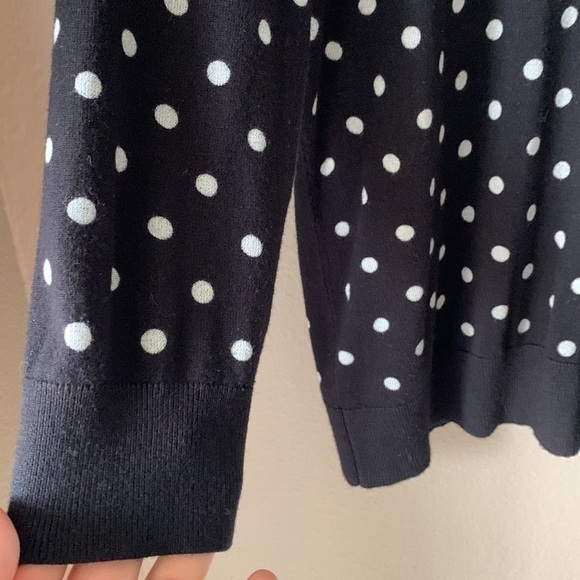 ELLEN TRACY 3/4 Sleeve Polka Dot Cardigan - Picture 4 of 7